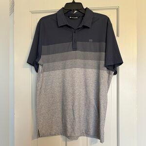 Travis Mathew size large Navy and Gray Polo Shirt